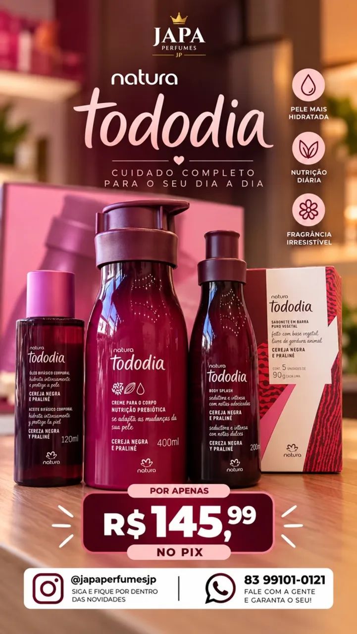 Kit Tododia Cereja Negra e Praline 