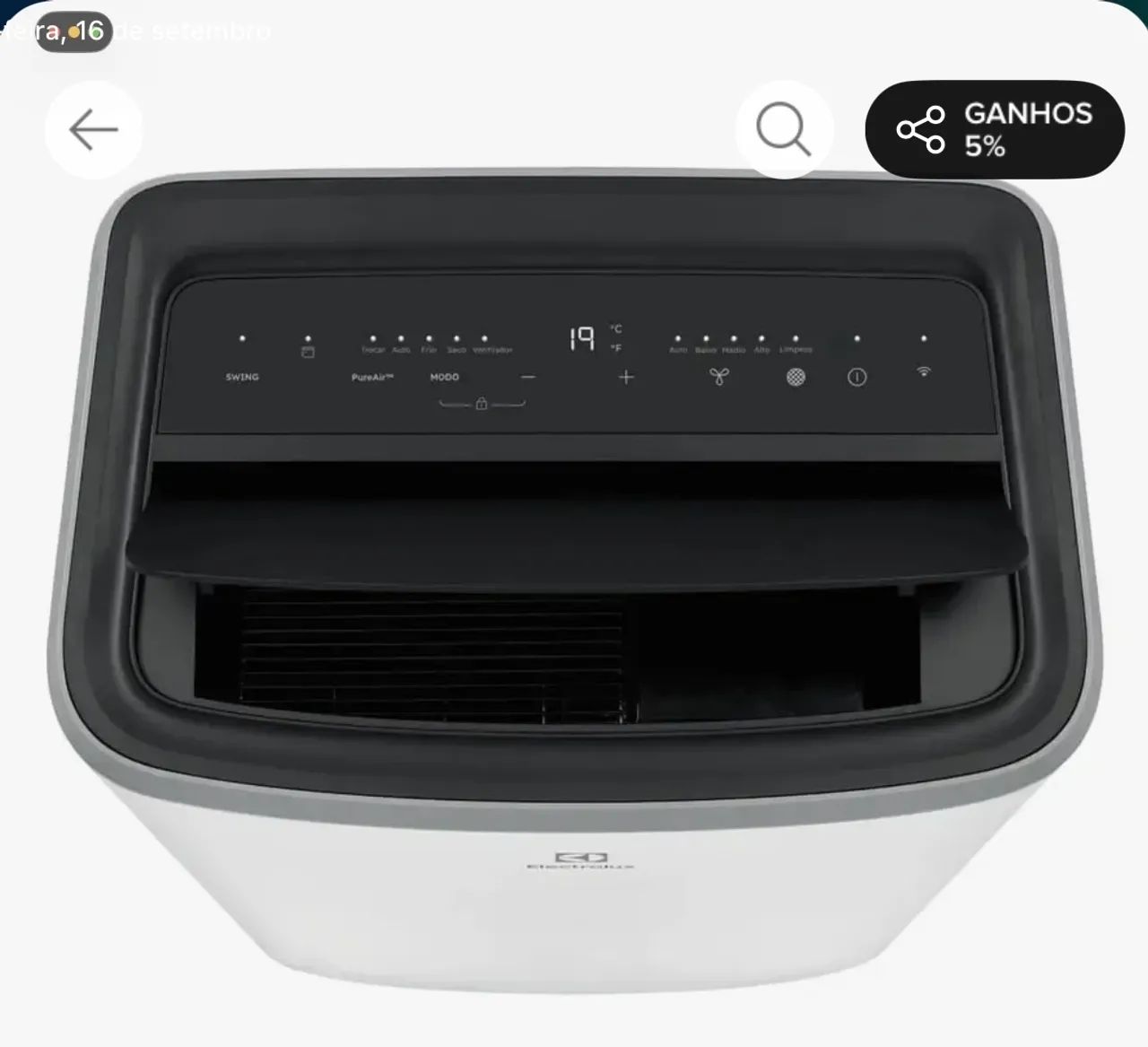 Ar condicionado portátil eletrolux