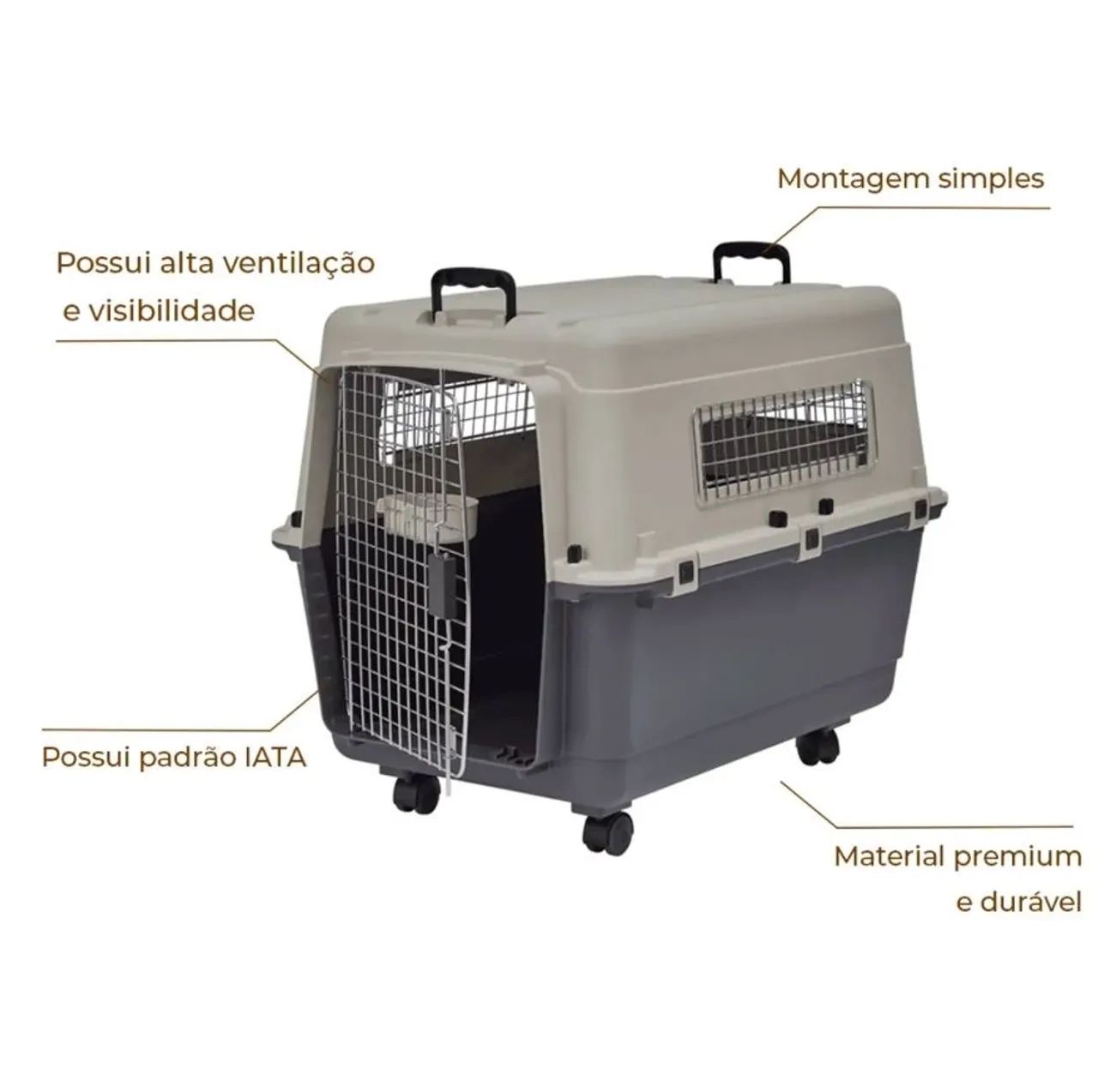 Caixa de Transporte para Cães e Gatos Gomoov XG - Foto 6