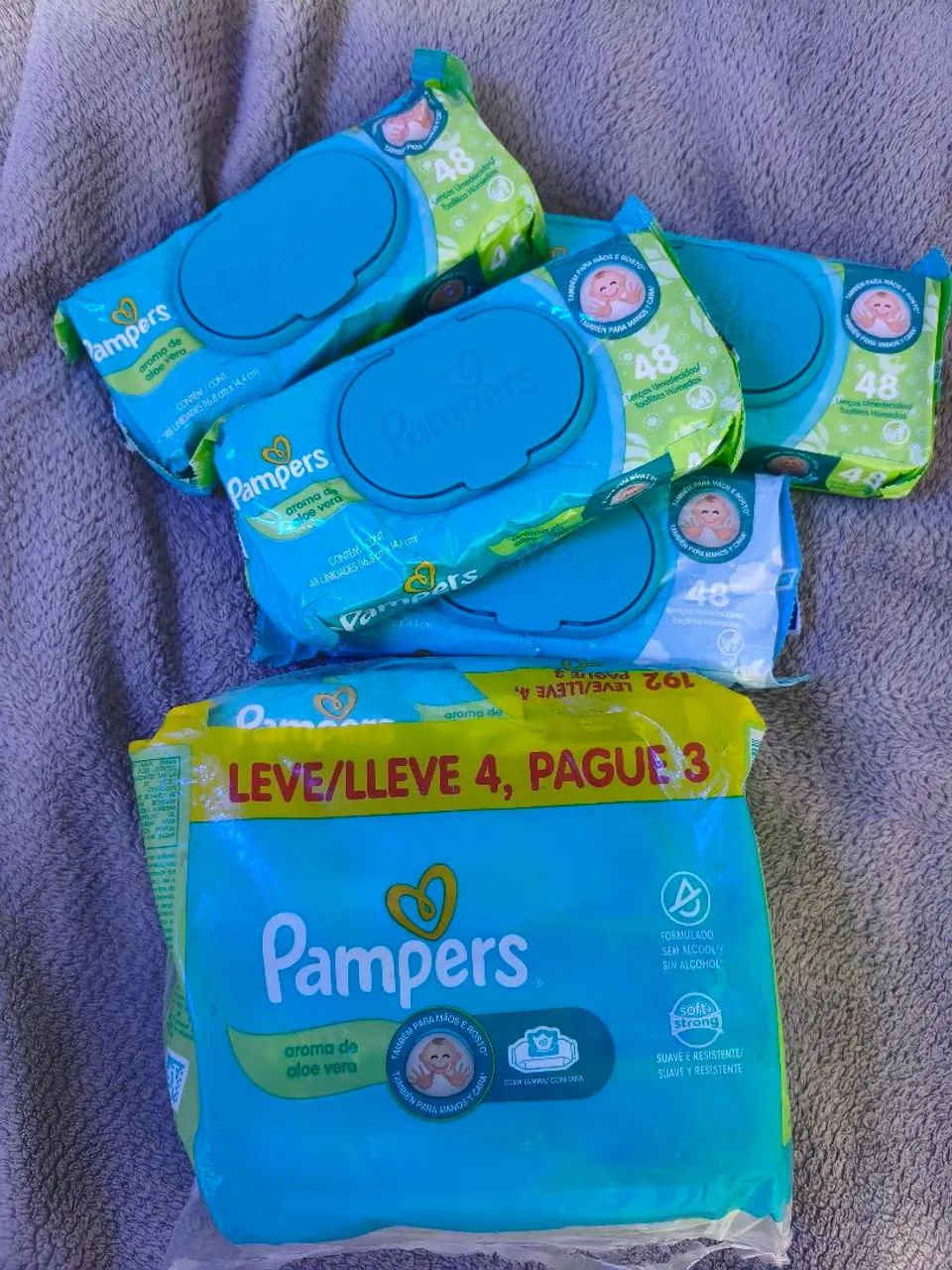 Kit 8 lenços Umedecidos Pampers 