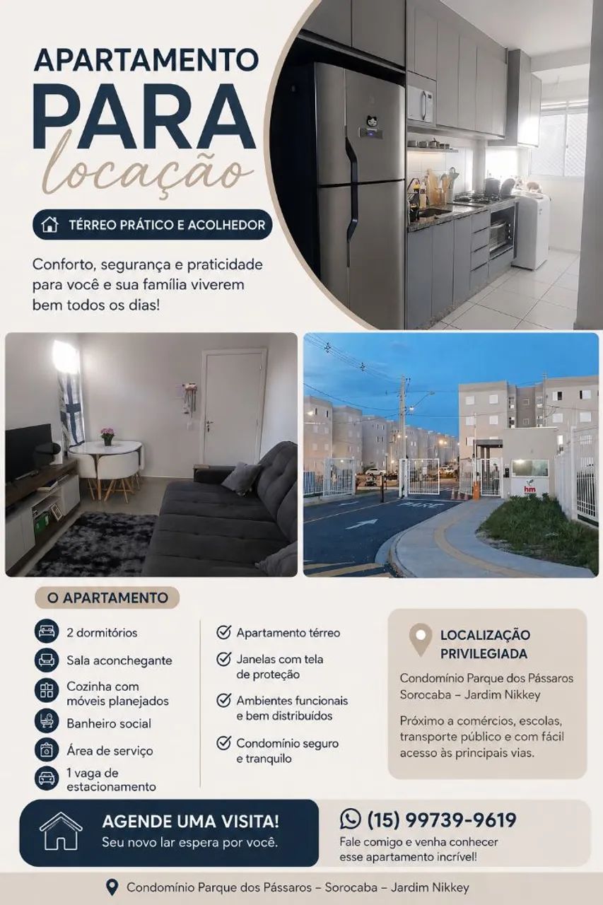 Apartamento Parque dos pássaros 