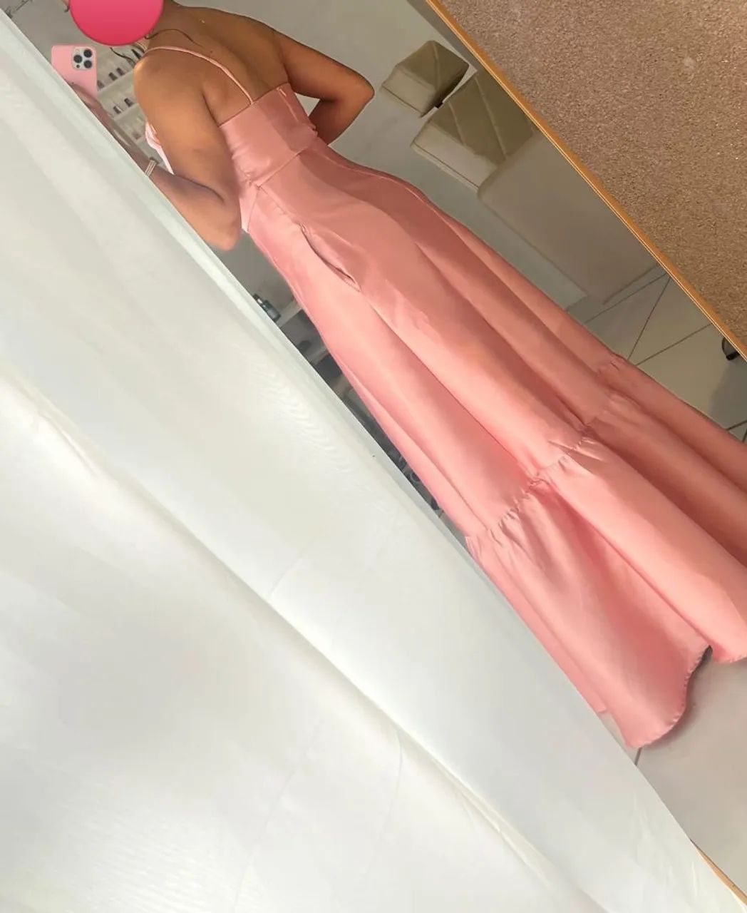 Vestido de cetim rosa  - Foto 3