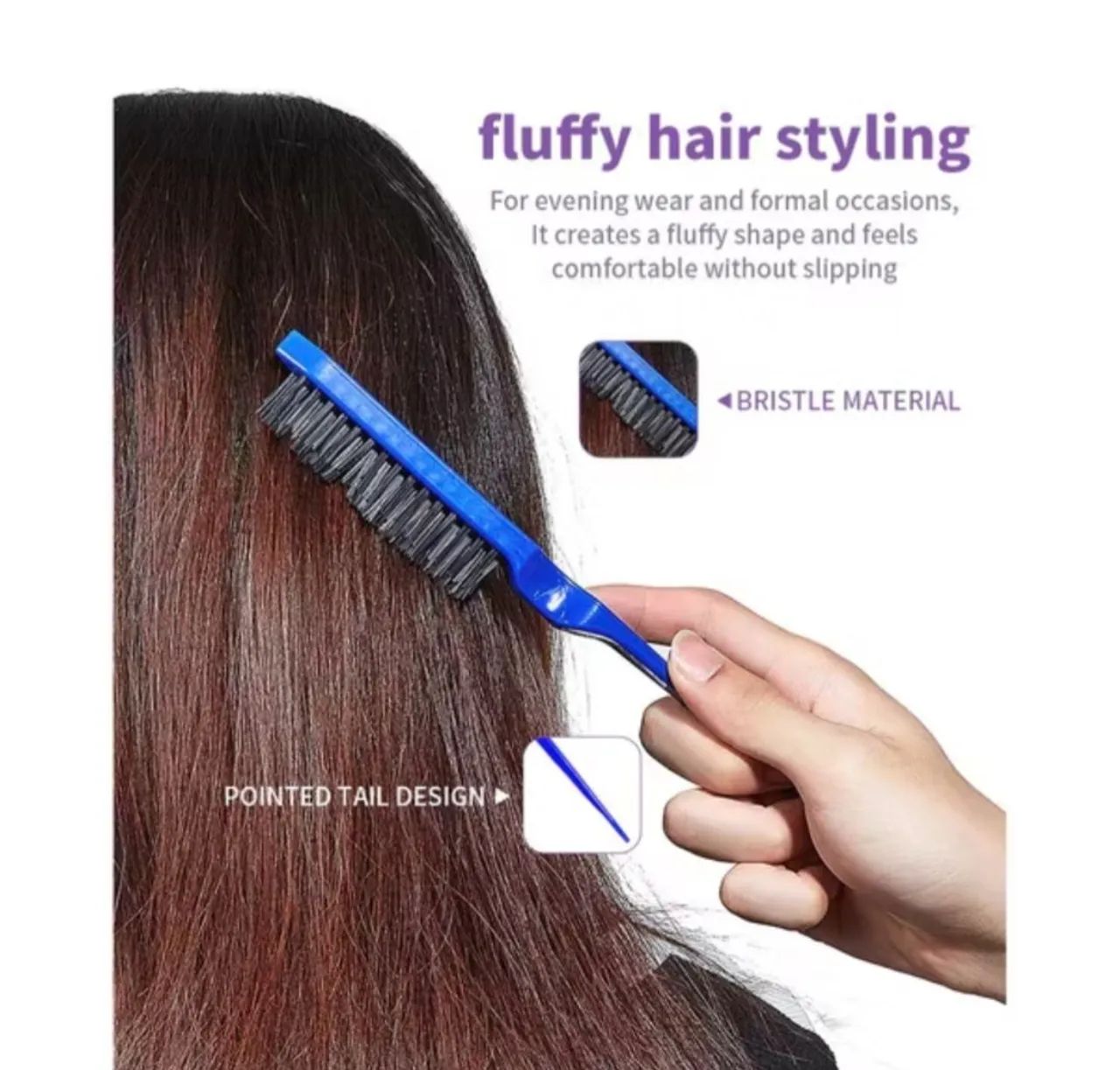 Kit Escova e Pentes Profissionais para Cabelo - 3 Peças - Foto 4