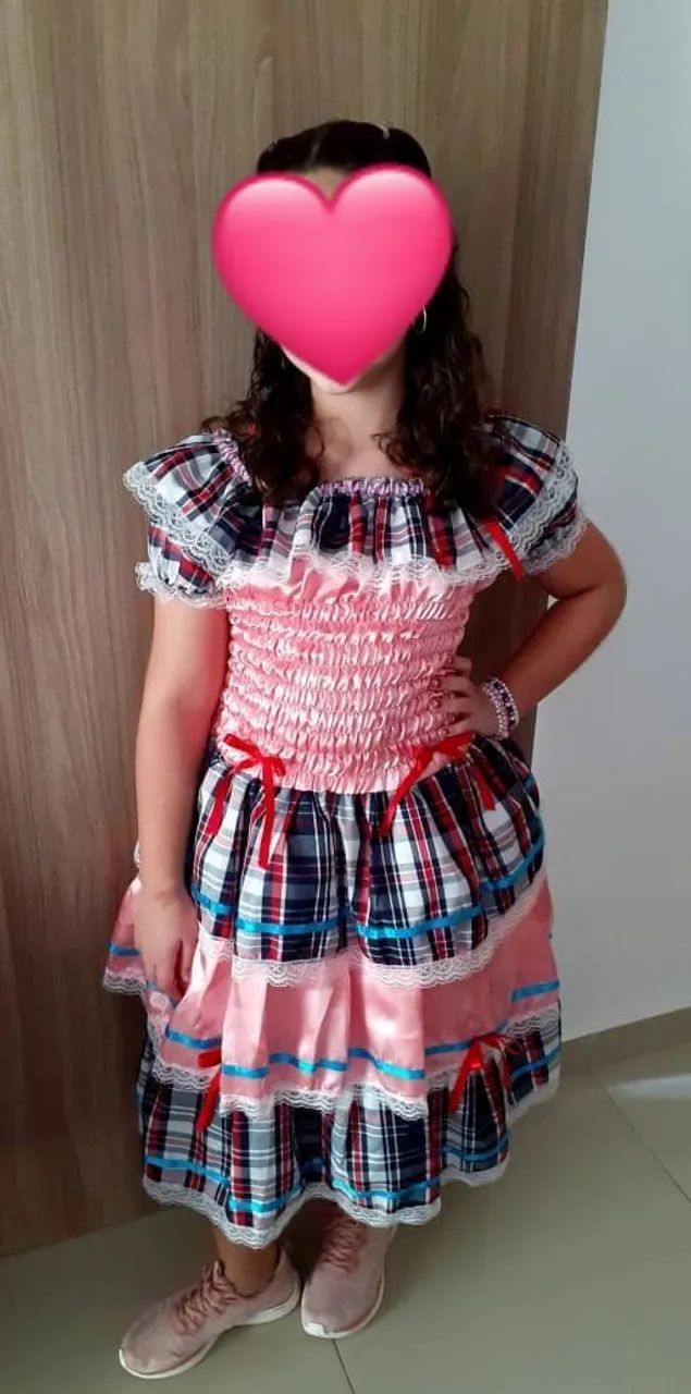 Vestido junino Tam 16 novinho - Foto 4
