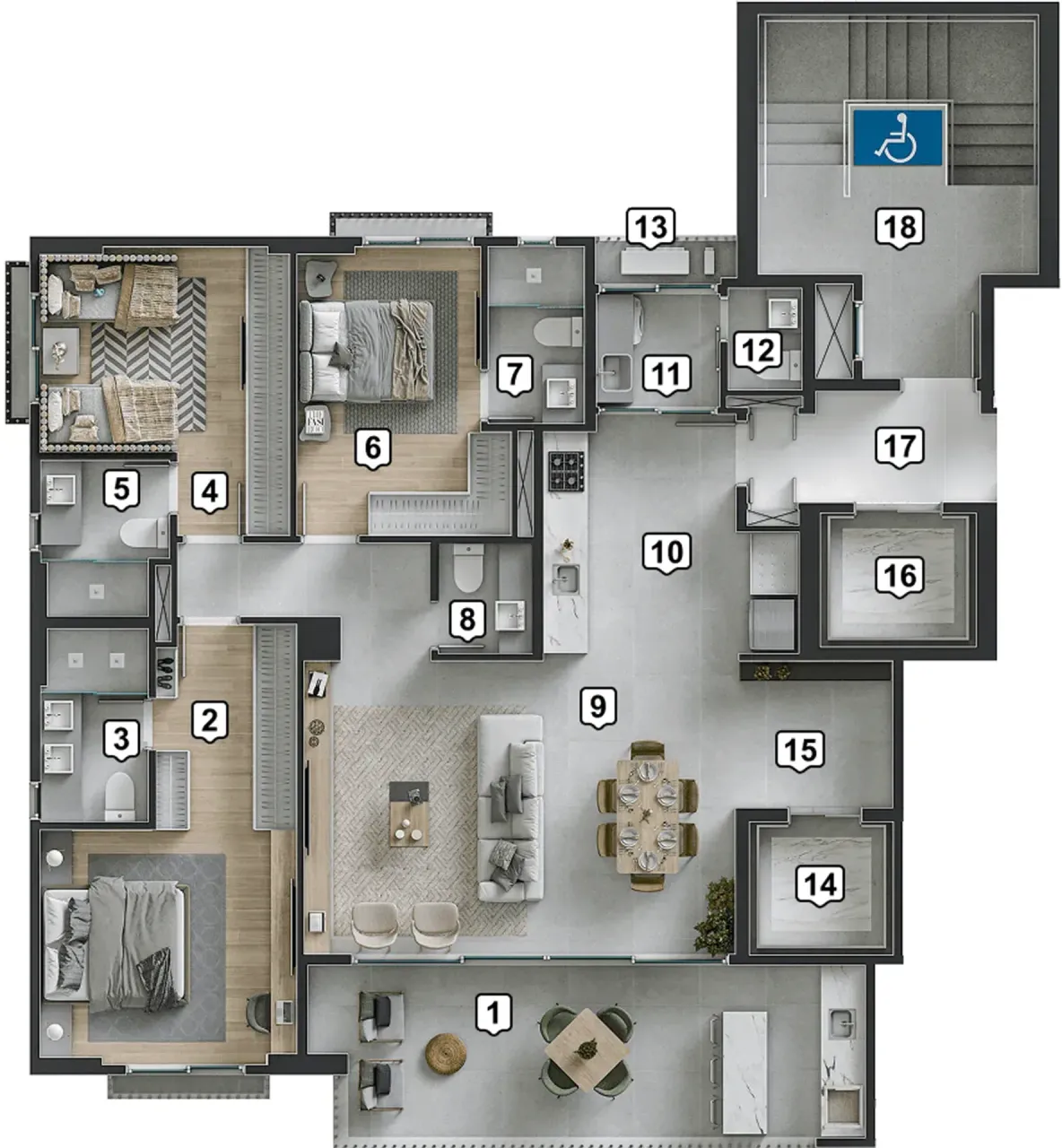 PLANTA 128m²