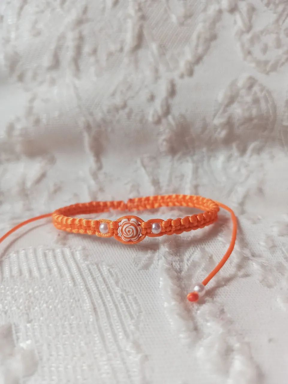 Pulseira macrame flor - Foto 2