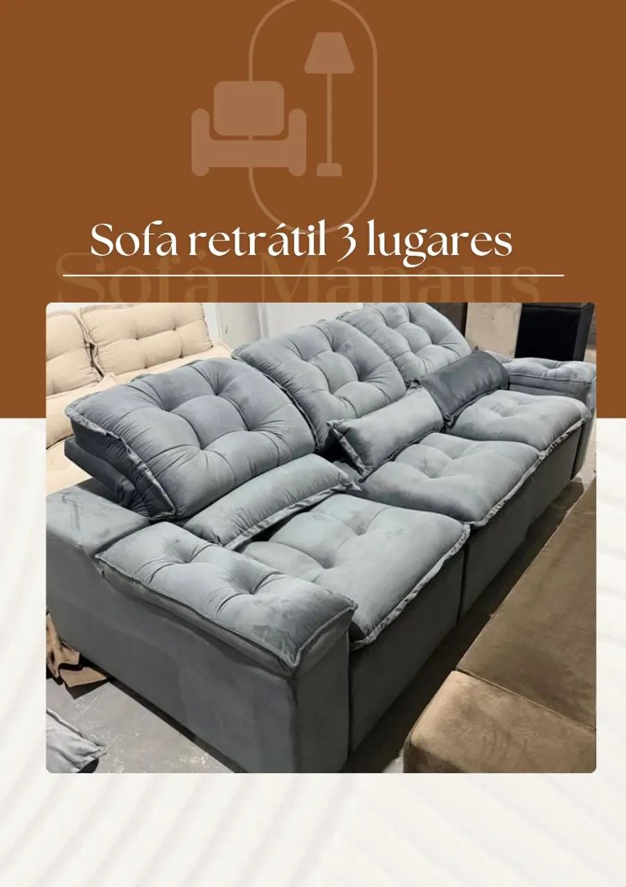 SOFÁ RETRÁTIL PREMIUM- MANAUS  - Foto 4