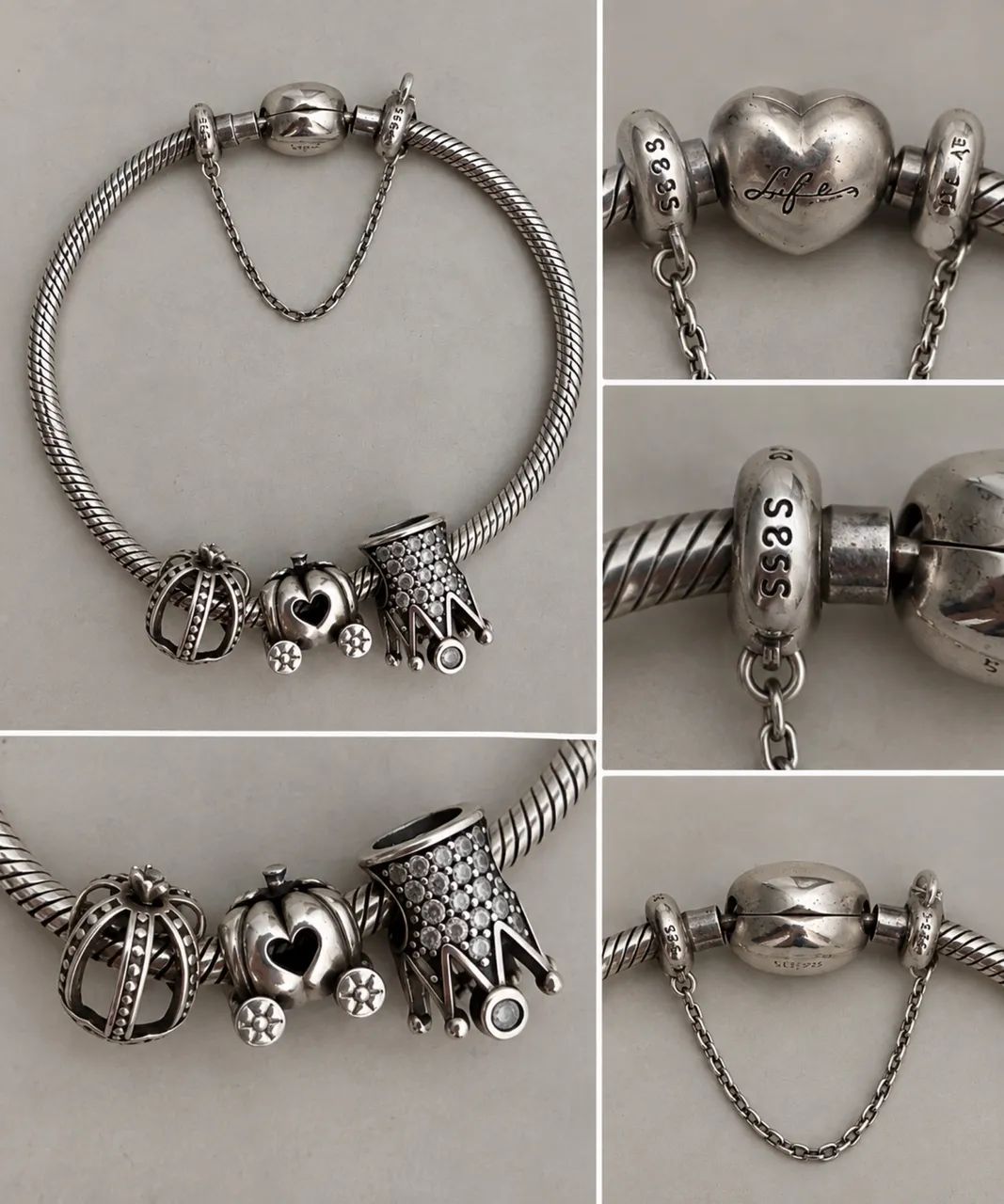 Pulseira Pandora Moments original, em prata 925