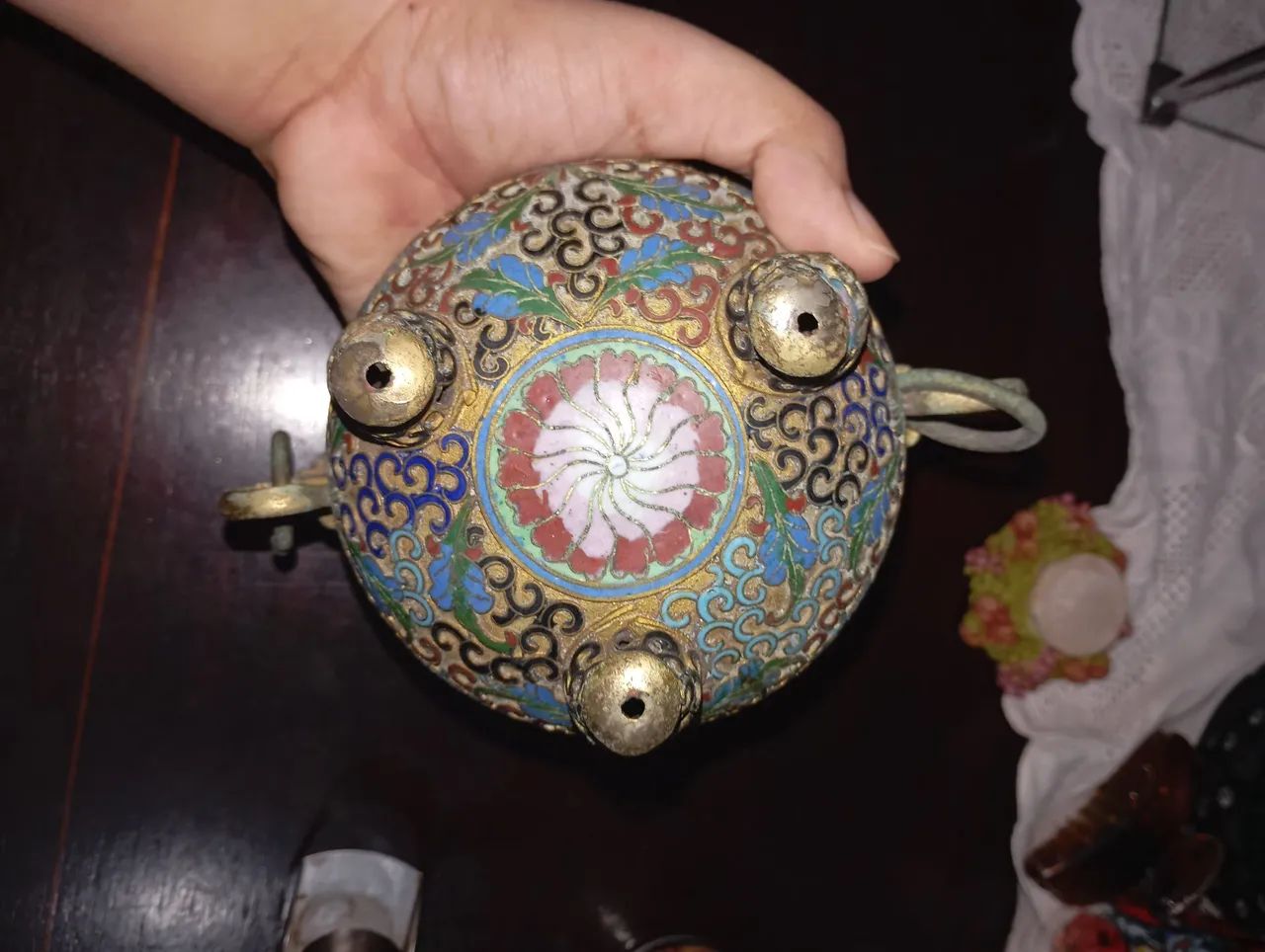 Incensario Cloisonné Dinastia Qing - Foto 3