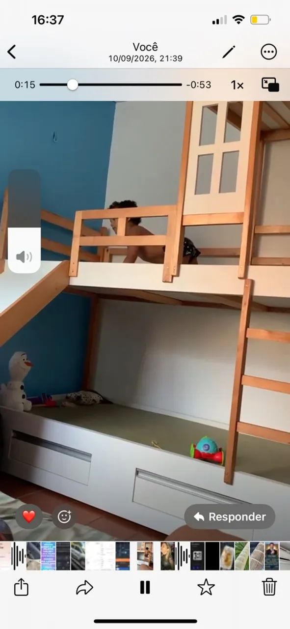 Cama infantil com casinha e escorregador  - Foto 2