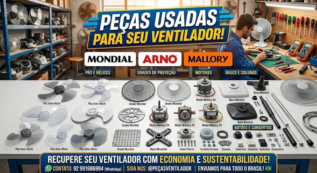 Peças para ventiladores usadas