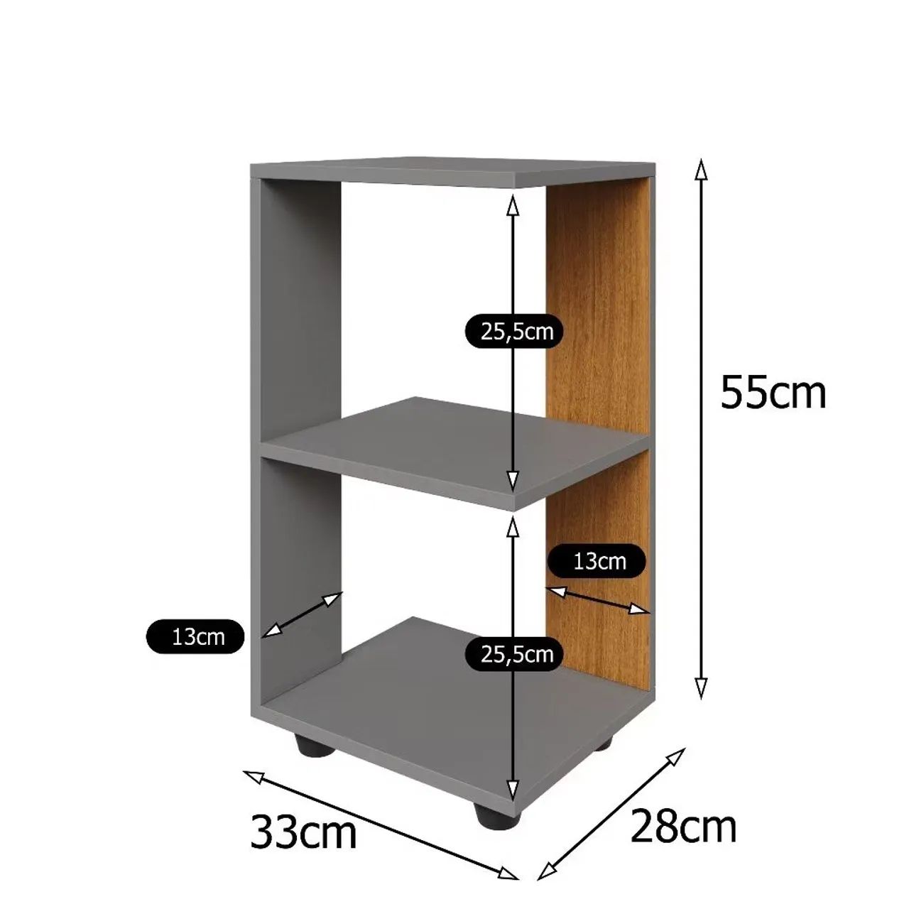 Mesa de Cabeceira Beauty Compacta Mesinha Criado Quarto Cama - Foto 5