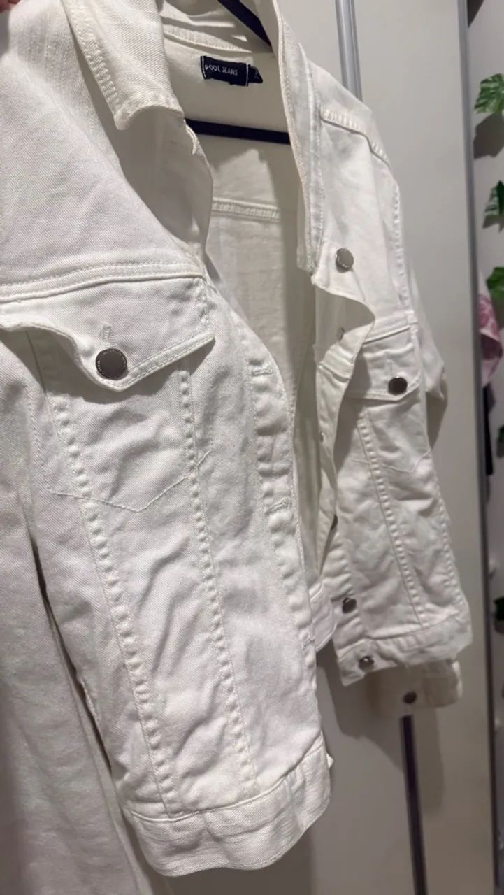 Jaqueta jeans branca