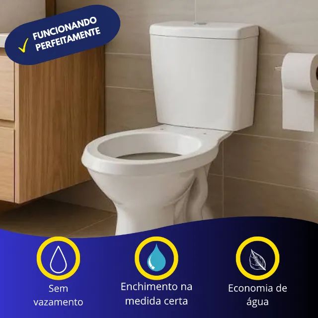 Kit Reparo Caixa Acoplada + Instalação - Foto 2