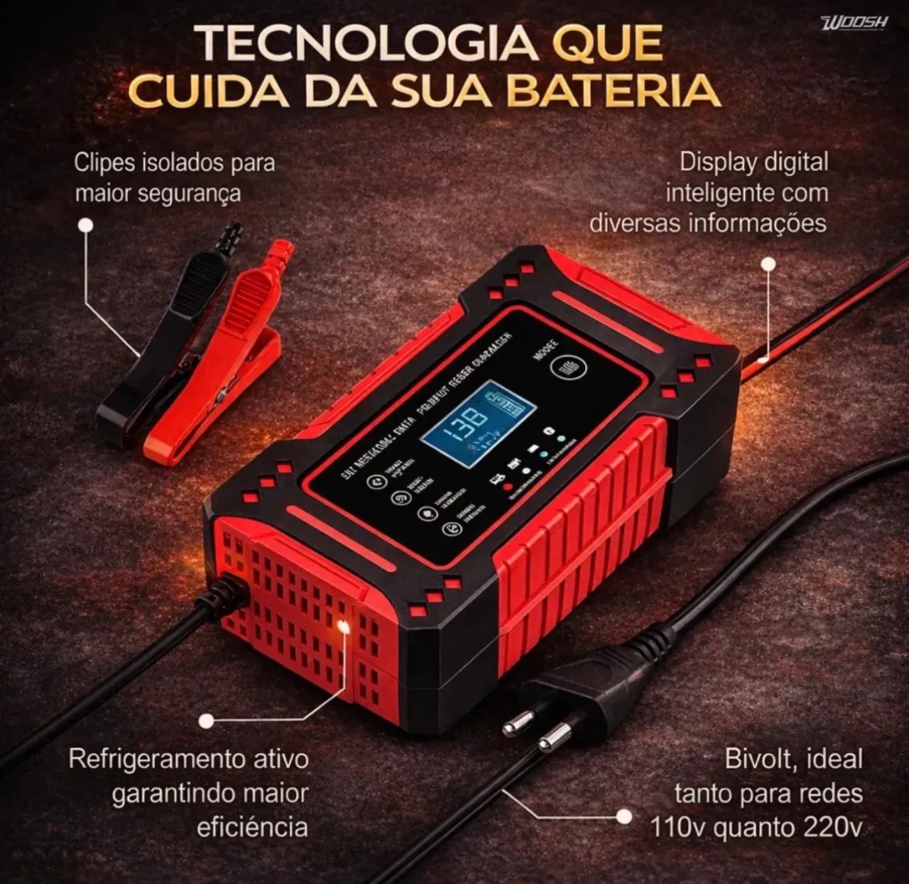 Carregador de Bateria de carro  - Foto 4