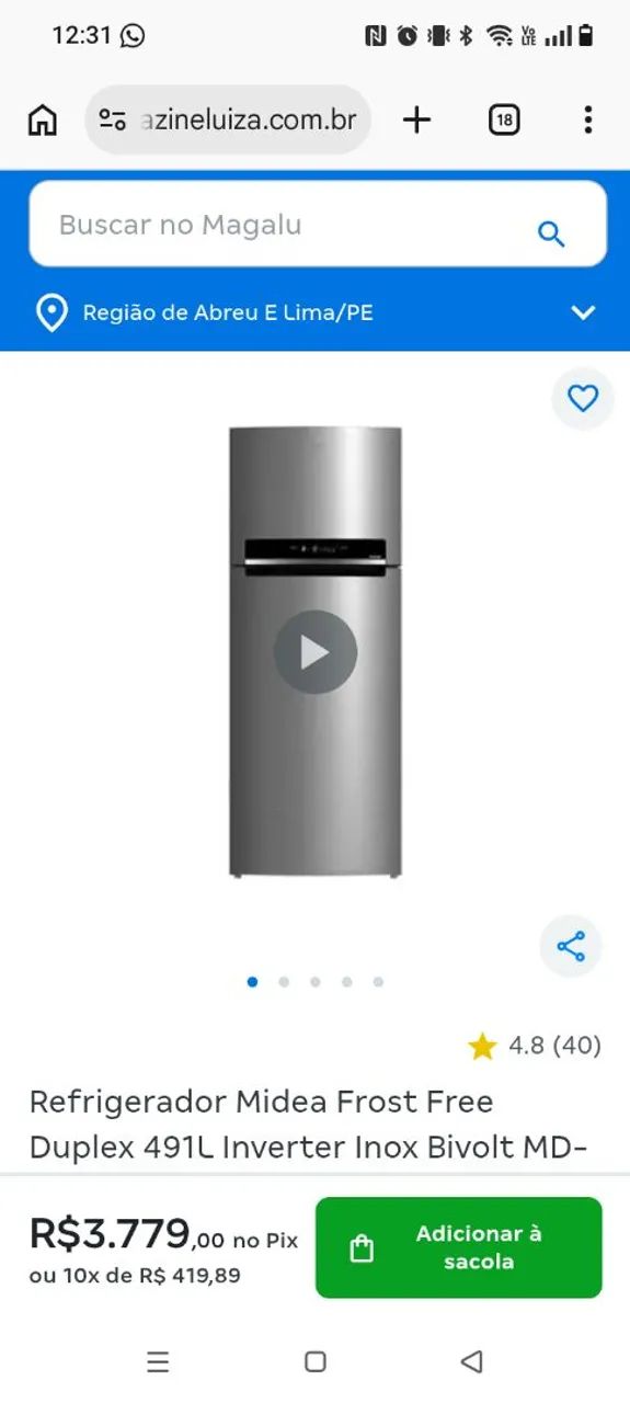 Média 491 litros 