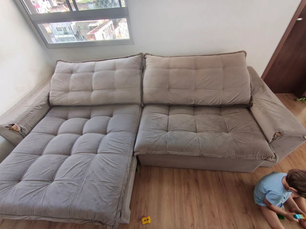 Sofá de 2,90m tecido suede - Foto 4