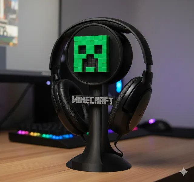 Suporte de Headset Minecraft - Creeper Edition