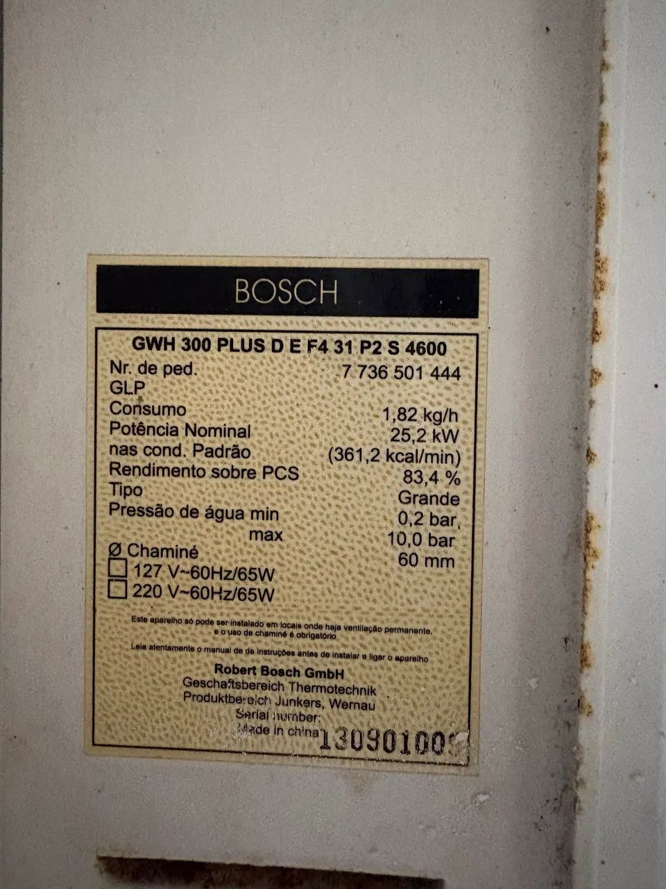 Aquecedor a gás GLP Bosch  - Foto 2