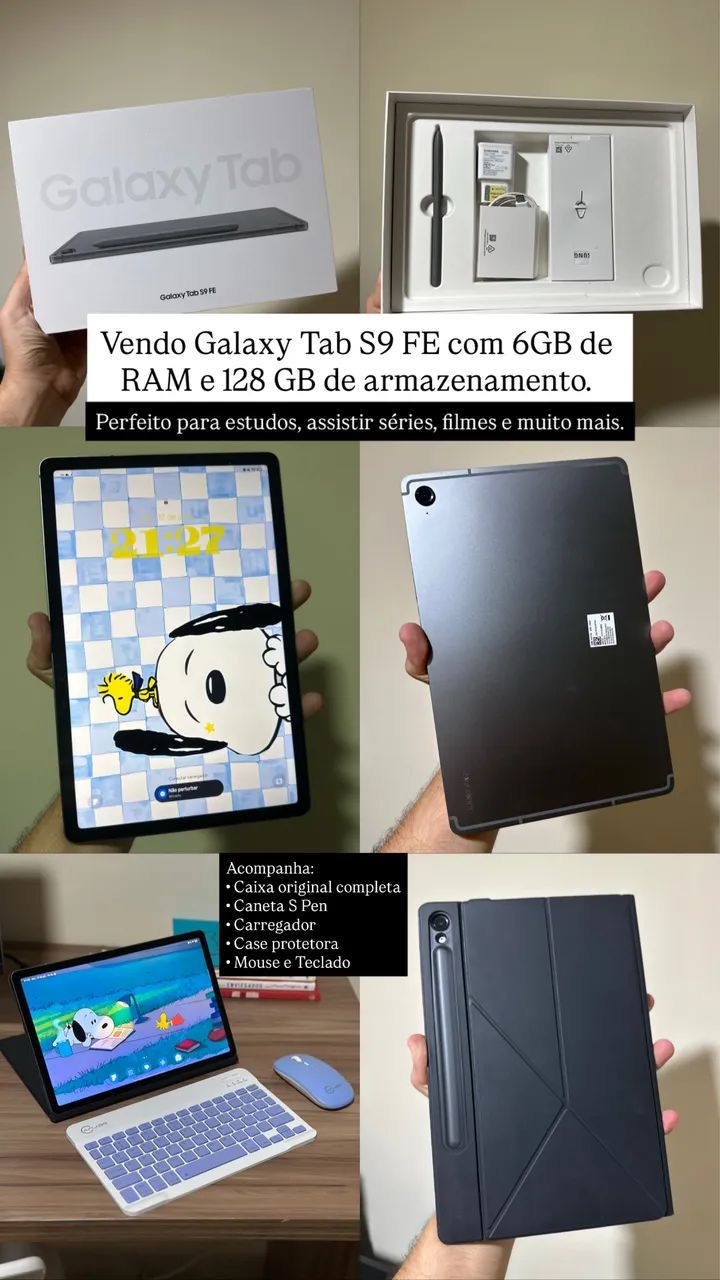 Tab S9 Fe - Tablet Samsung Com Teclado e Mouse 