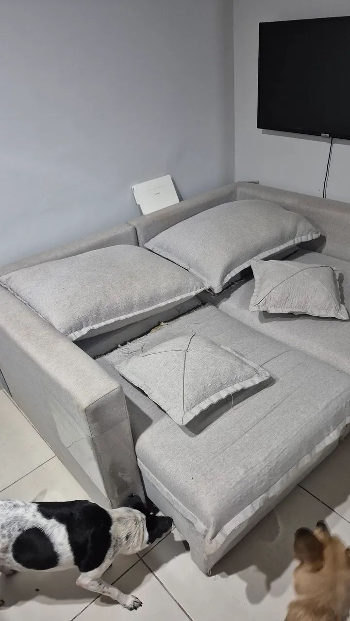 Sofá retrátil 3 lugares - Foto 4