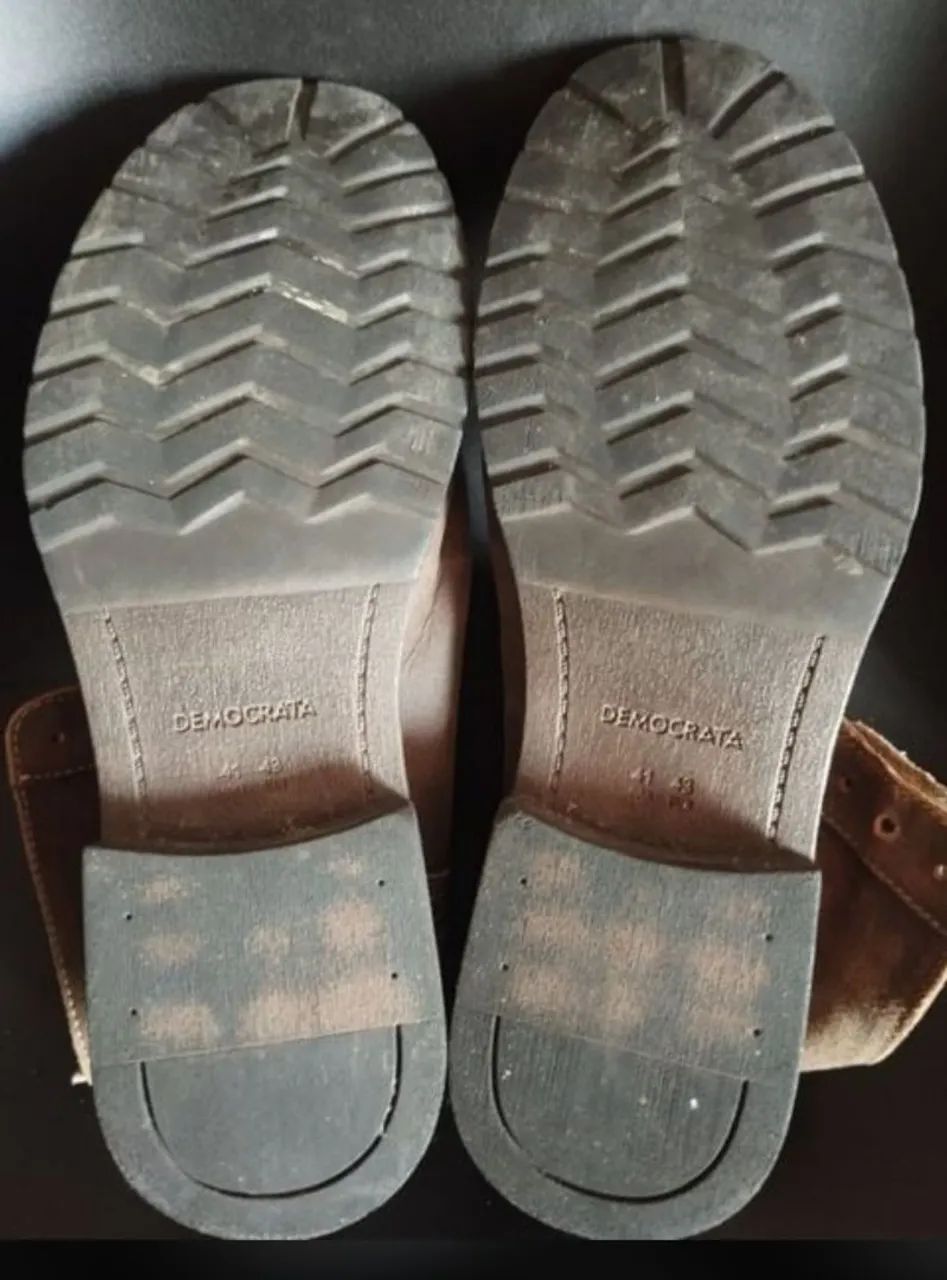 Bota Democrata Garage Masculina Couro Marrom - Número 41 - Super Conservada! - Foto 2