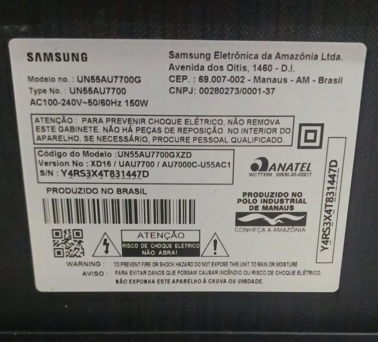 SMART TV 55" COM DEFEITO NAO LIGA 