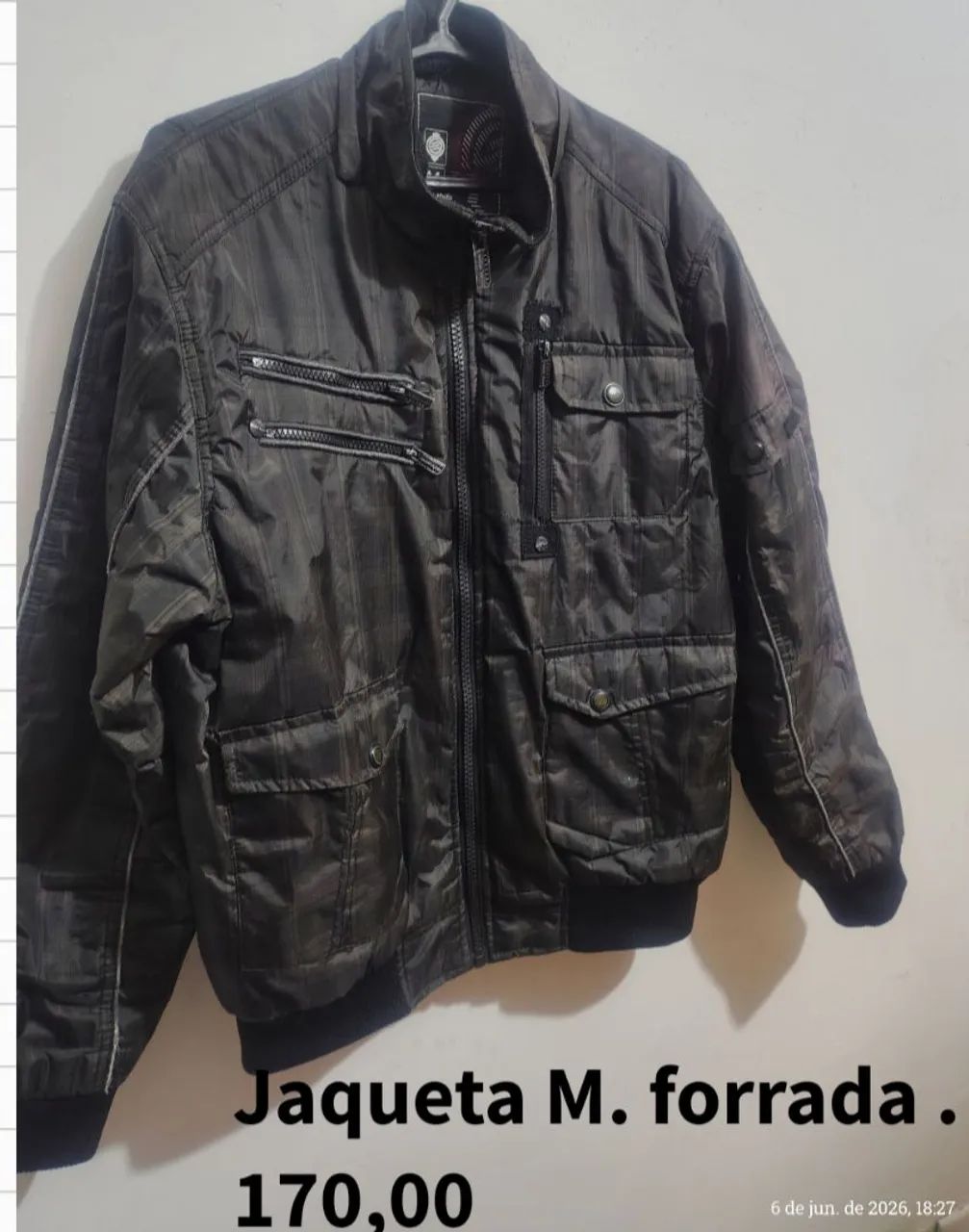160,00 Jaqueta tipo couro forrada . M