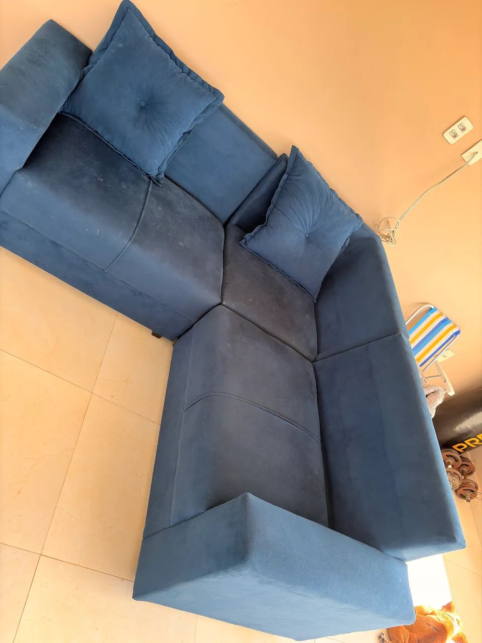 Sofás Modulares Azul Marinho - Ótimo Estado - Foto 4