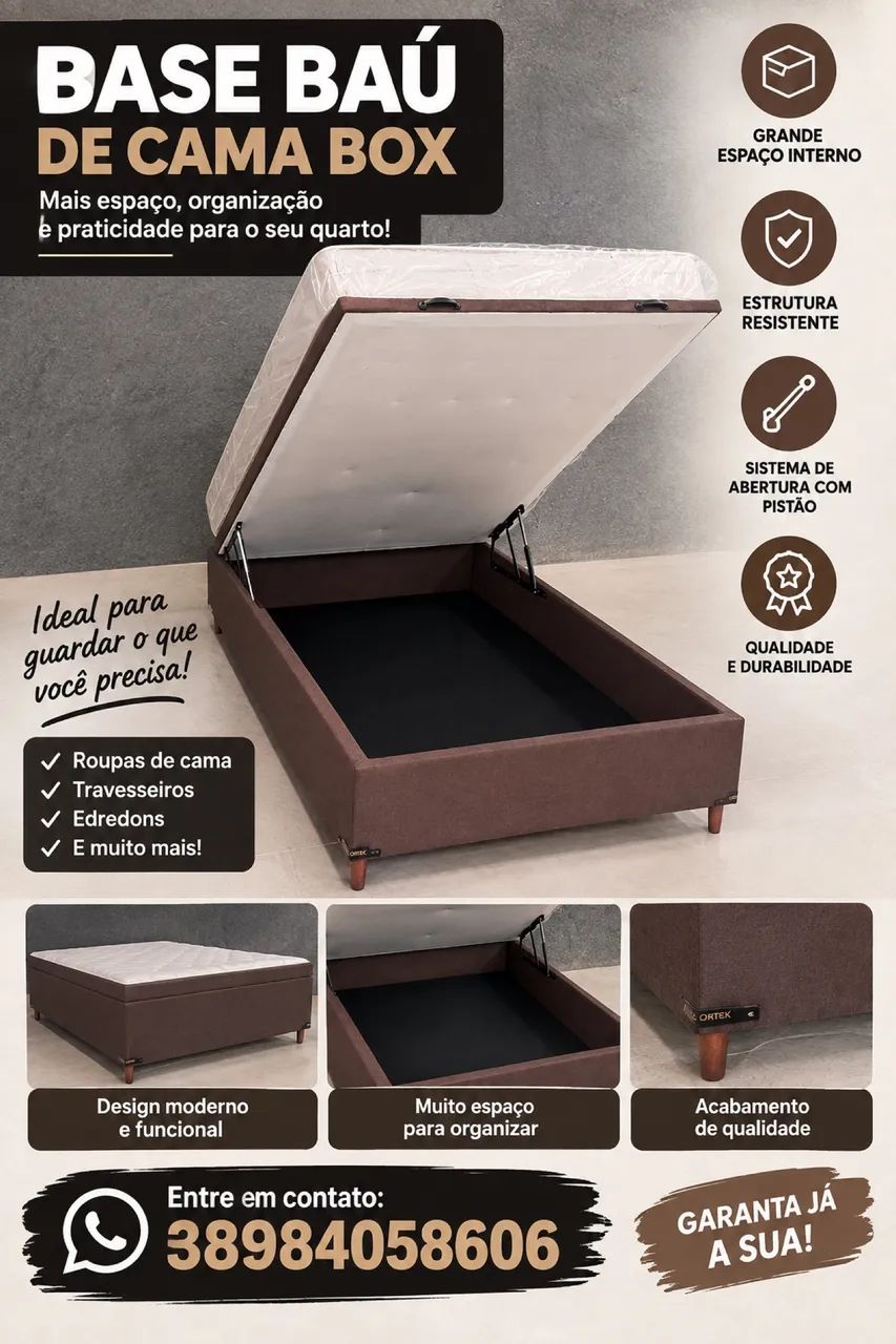 Base baú de cama box