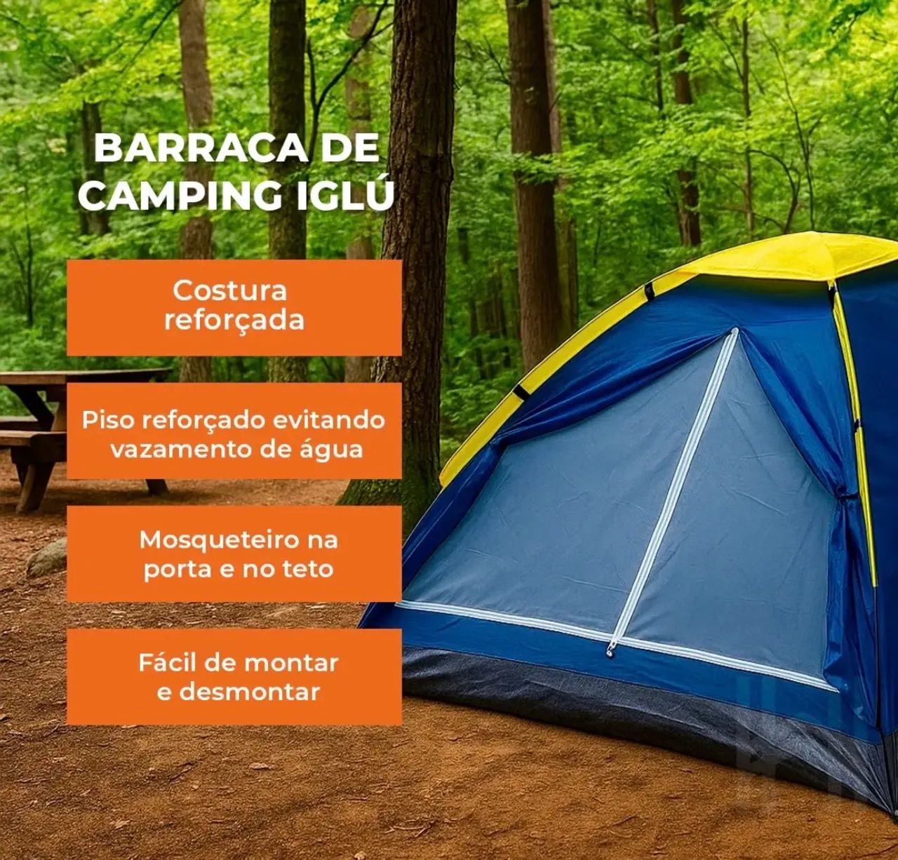 Barraca de Camping para acampamento Homefy - Foto 4