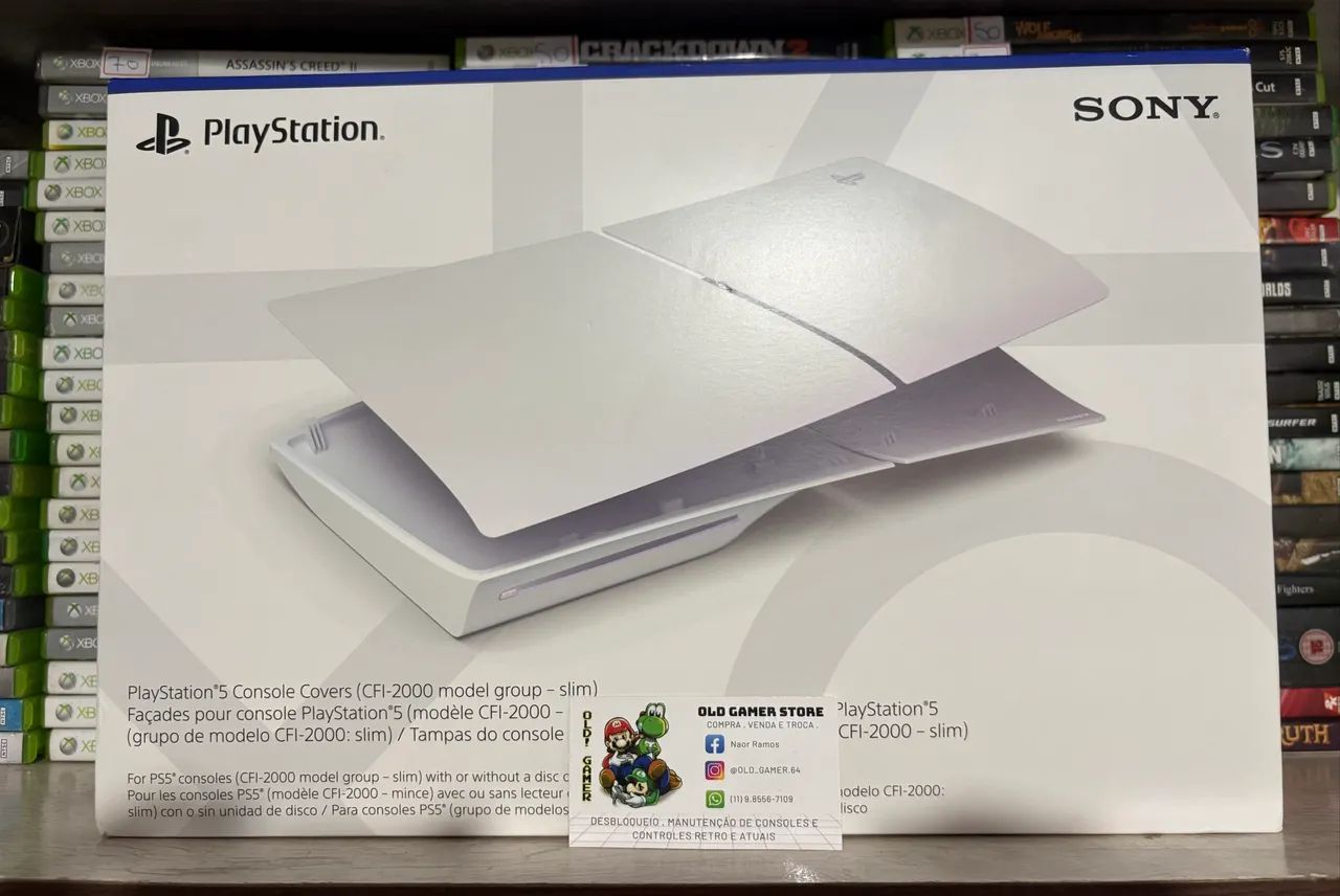 Case para ps5 cromada perola lacrada