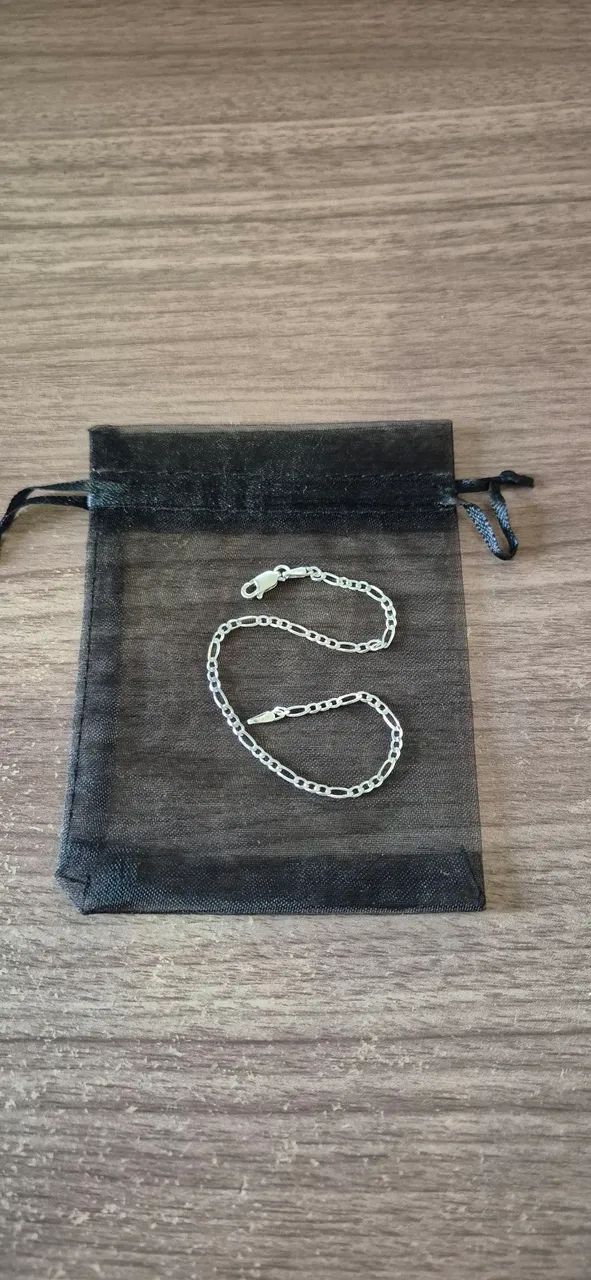 Pulseira de Prata 925 - Fígaro - 2 mm (fina) - Foto 3