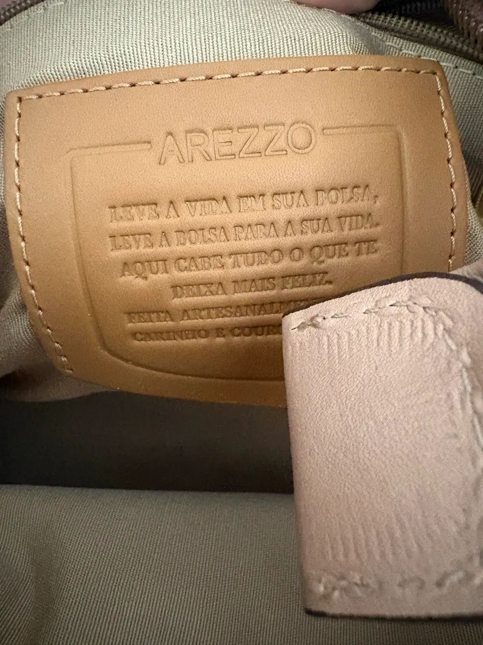 Bolsa Arezzo rose de couro legítimo  - Foto 5