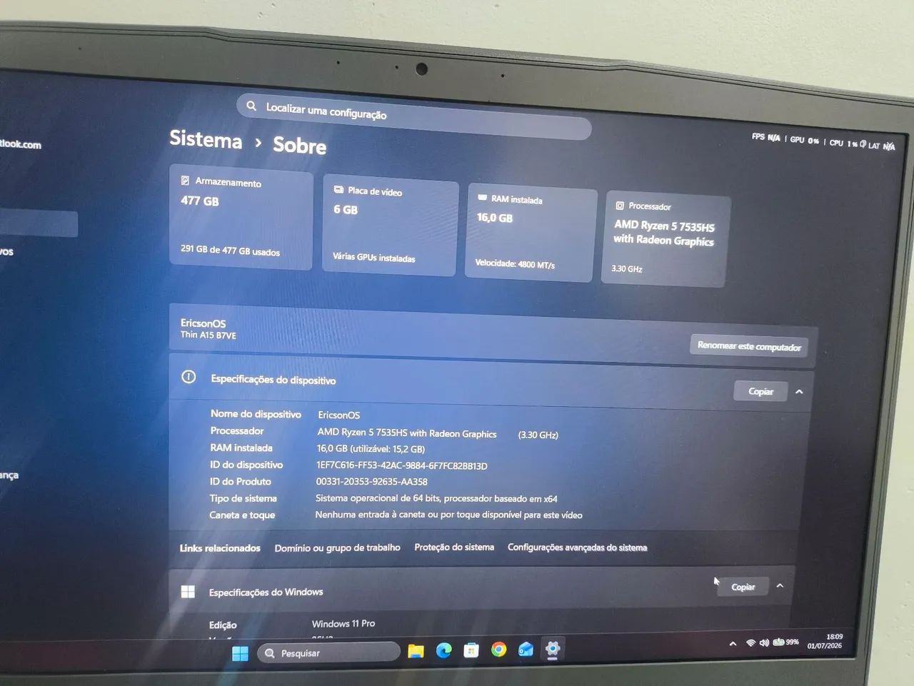 VENDO NOTEBOOK GAME MSI  - Foto 3