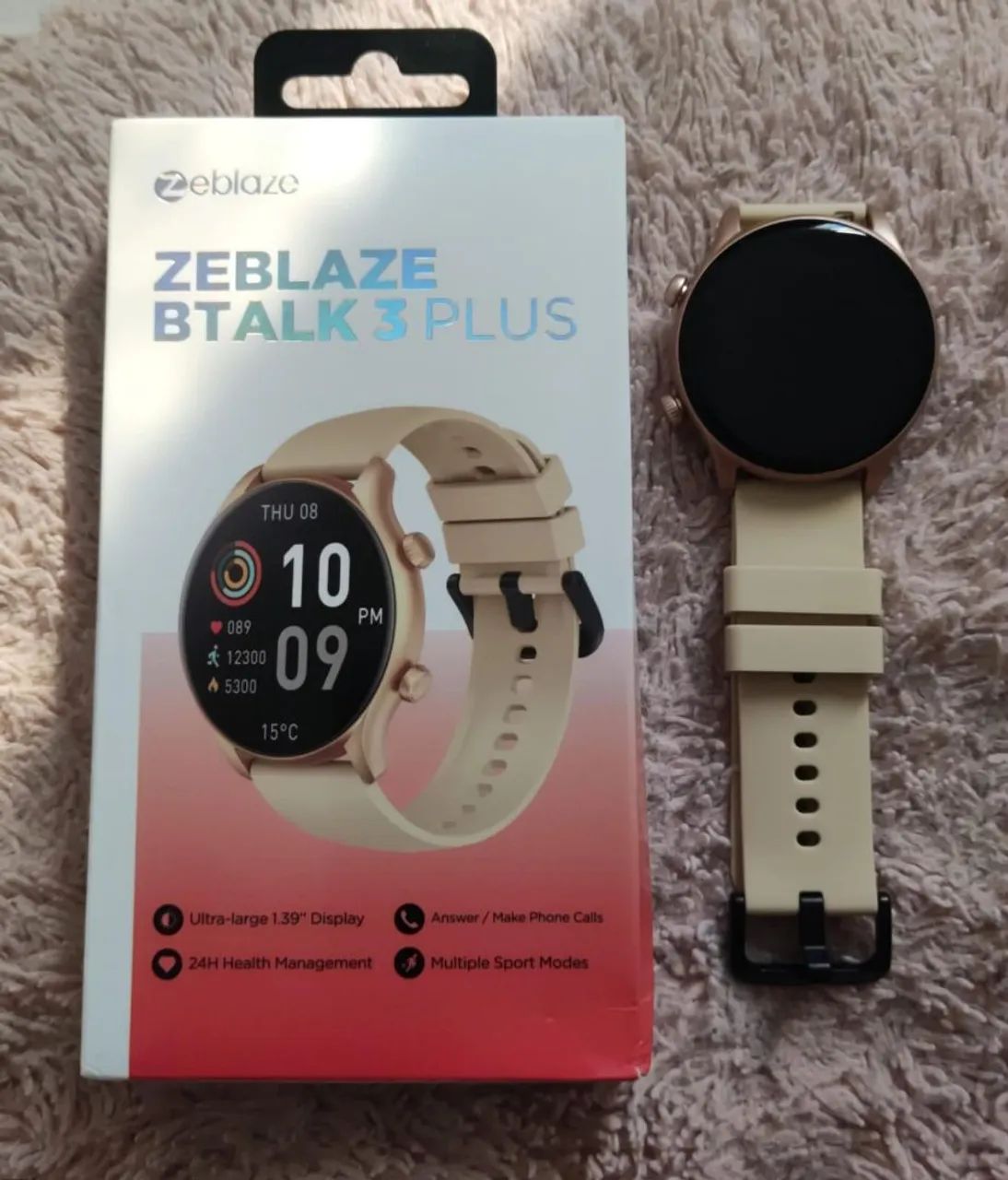 Smartwatch Zeblaze Btalk 3 Plus Dourado Gold - Foto 5