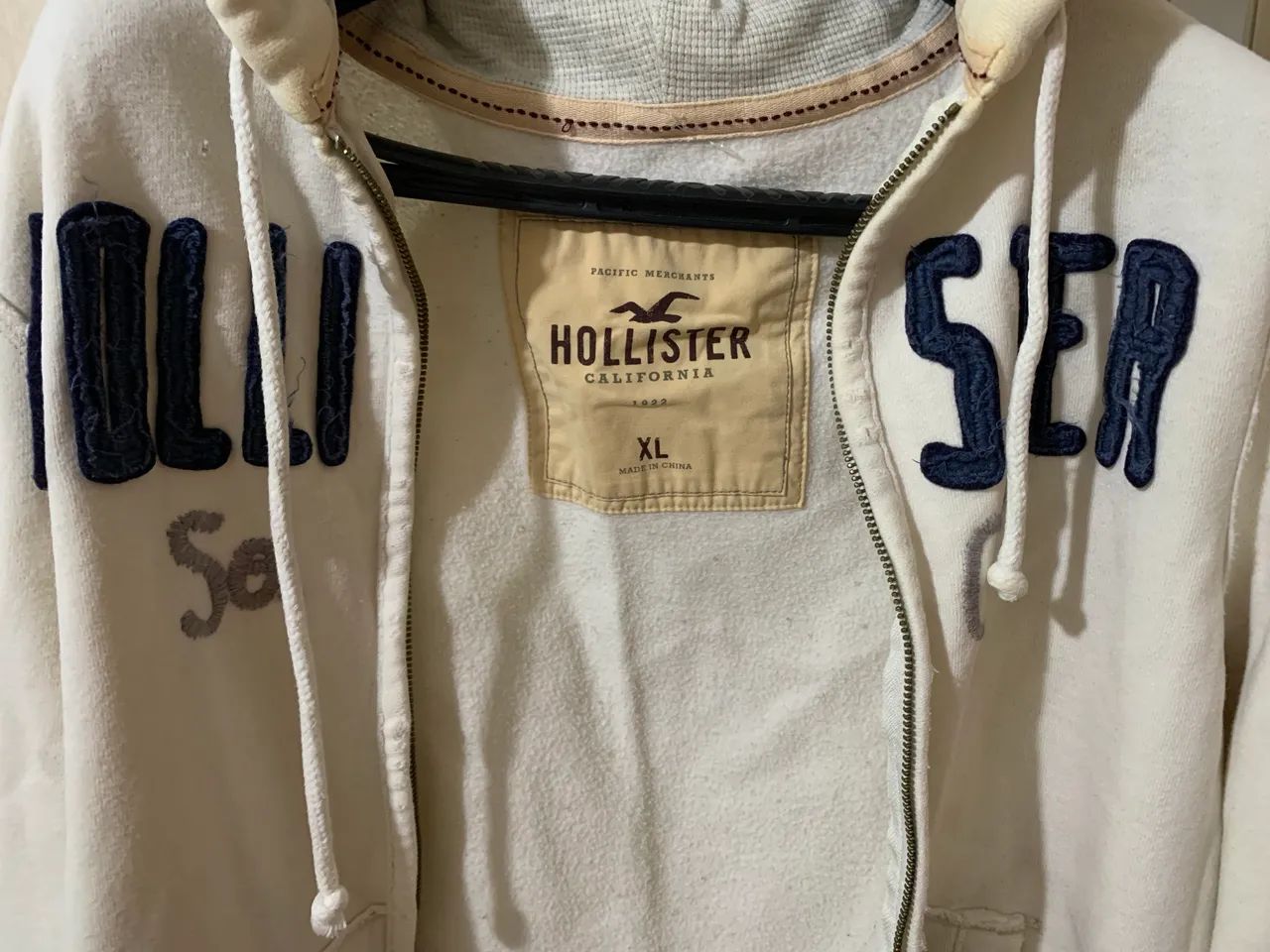 Blusa moleton hollister com capuz masculina XG 100% algodao - Foto 4