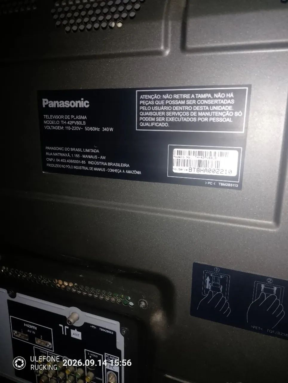 Tv de plasma Panasonic viera 42 polegadas c/ defeito na tela  - Foto 5