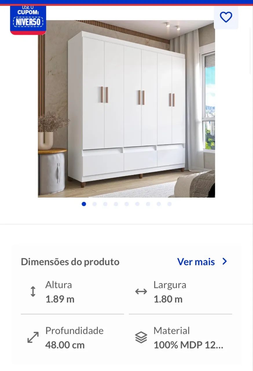 Cama solteiro e guarda-roupa casal  - Foto 4