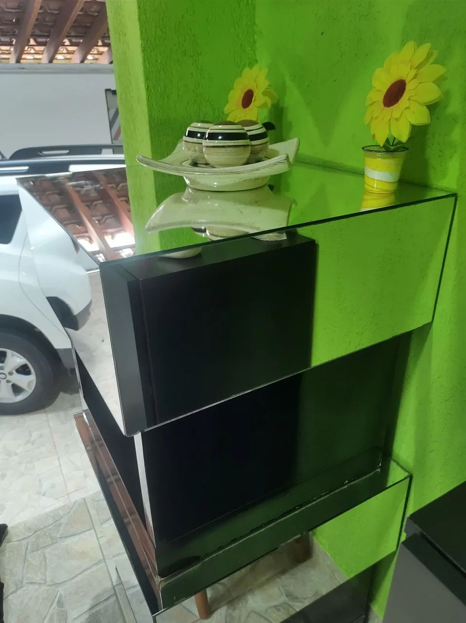 Criados mudo /mesa de centro em espelho e MDF preto - Foto 2