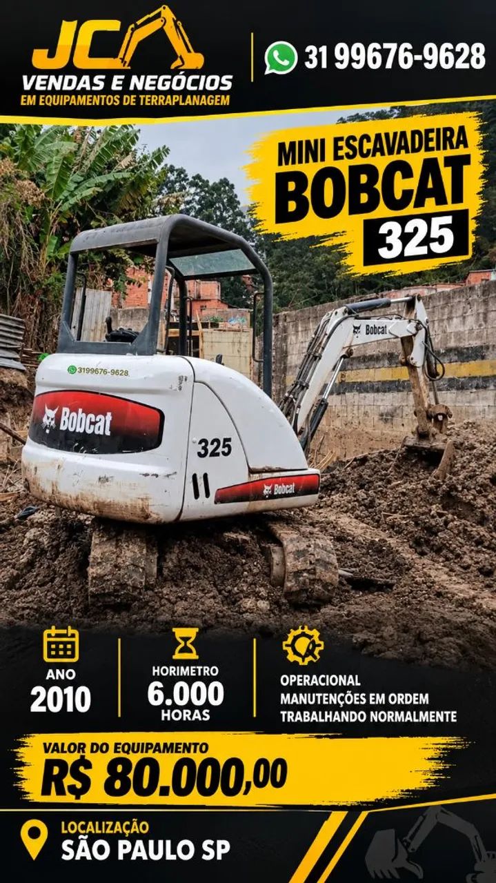 Mini escavadeira Bobcat 325