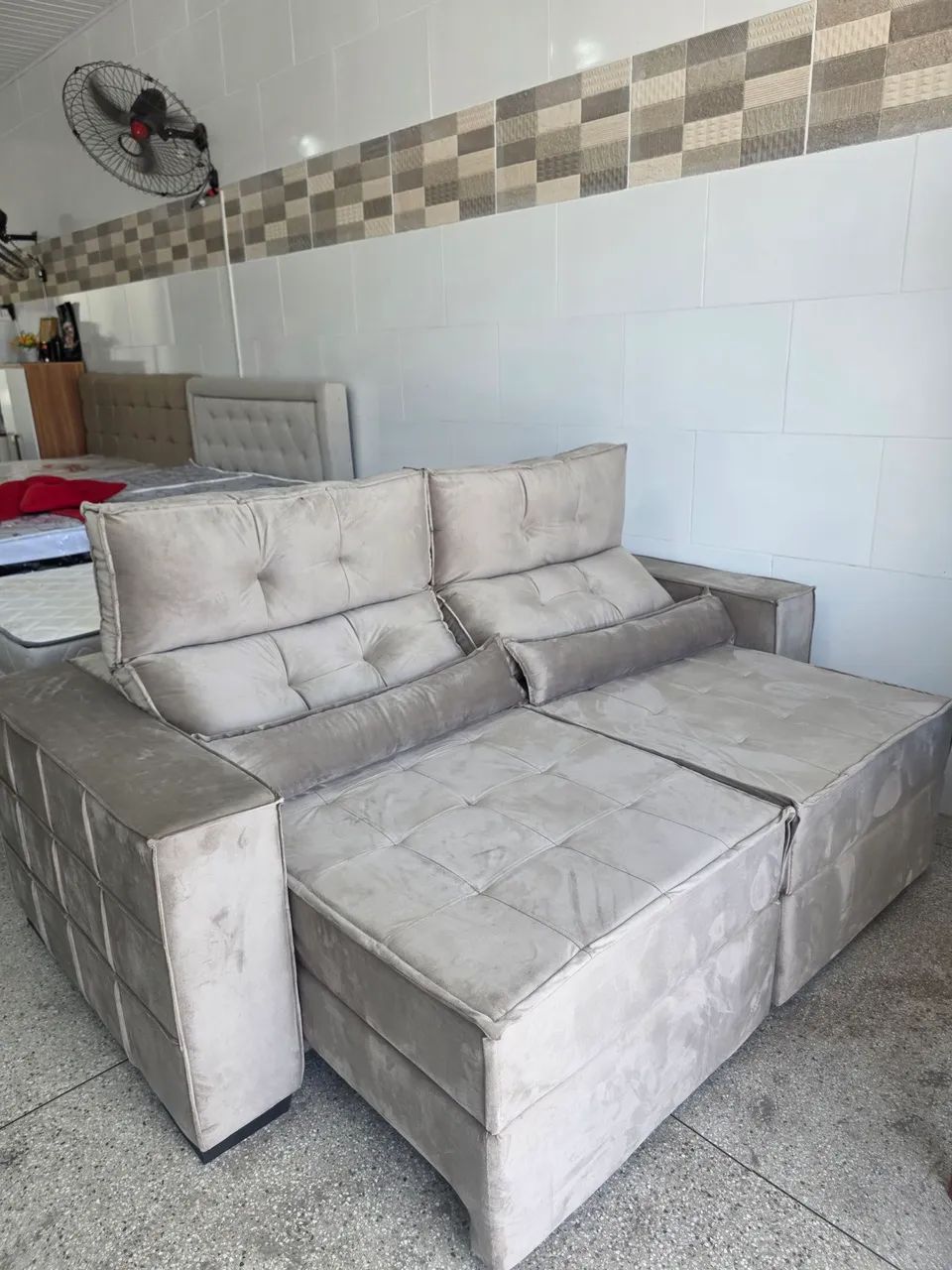 Sofá Retrátil e Reclinável Luxo Entrega imediata 