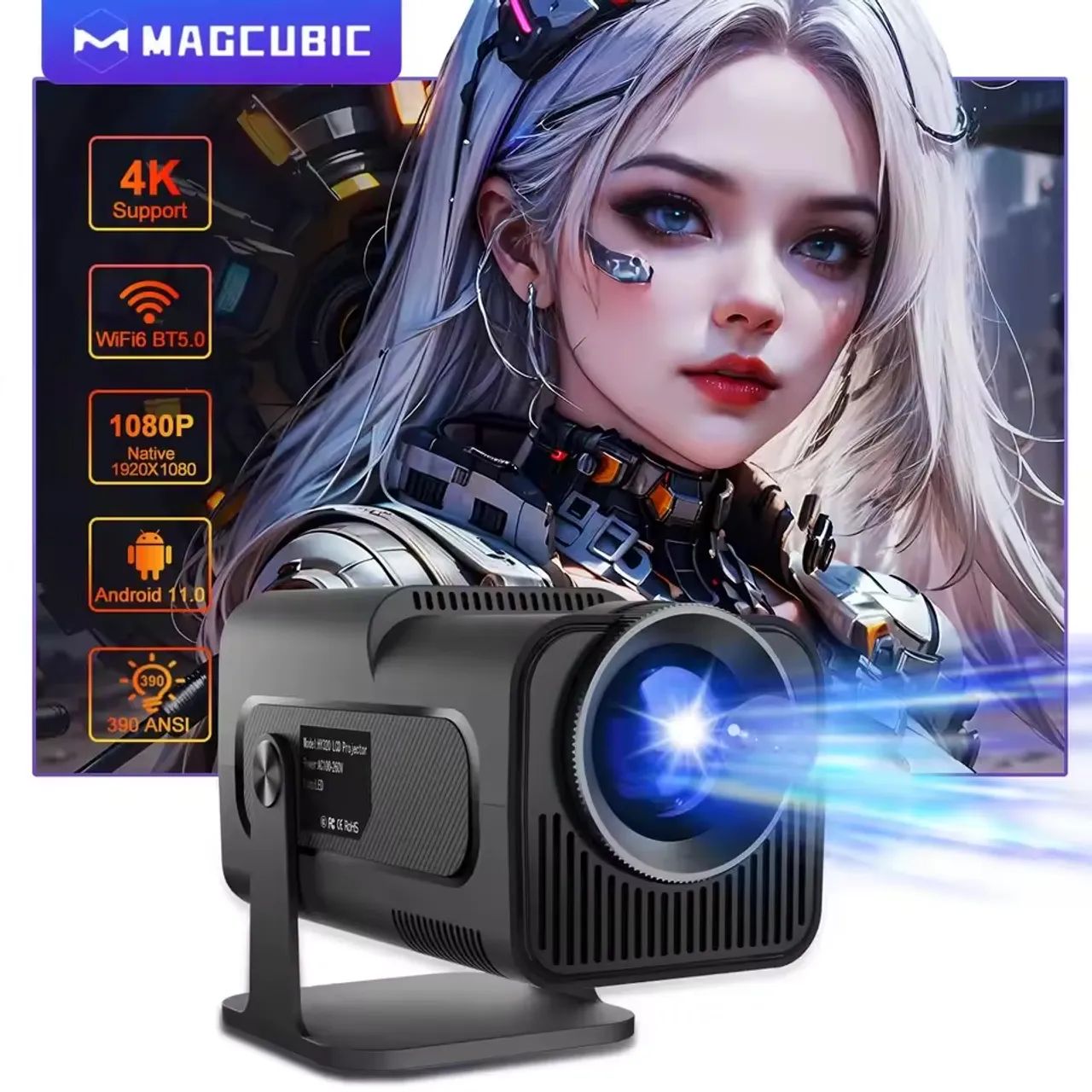 Magcubic-Projetor de Cinema Portátil - Foto 3