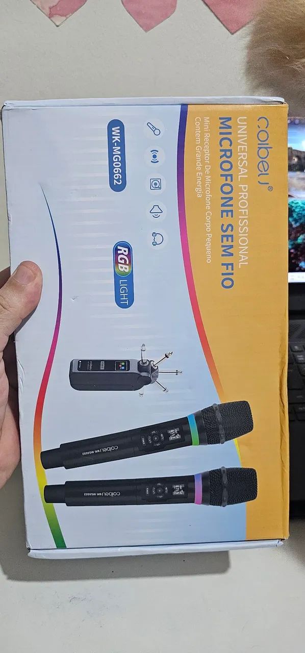 Microfone Duplo sem fio. Com bateria recarregável.  Equalização.  - Foto 2