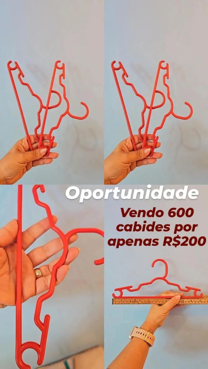 Lote de cabides infantis - 600 unidades 