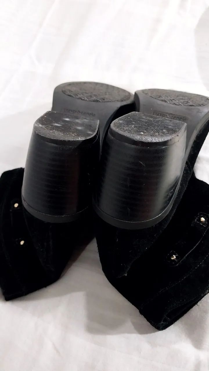 Bota Ankle Boot Cravo e Canela 36 preta  - Foto 4