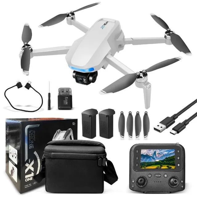 Drone S-x1 Com Tela Câmera Gps Gimbal De 3 Eixos E 2 Bateria - Foto 2