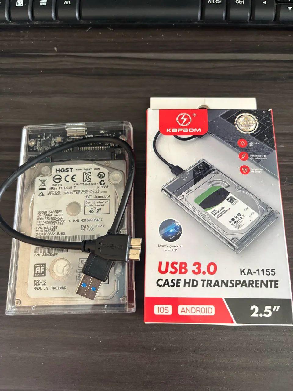 Case de HD Kapbom, acompanha JD de 500GB - Foto 2
