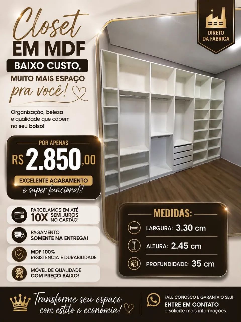 Closets direito da fábrica  - Foto 5