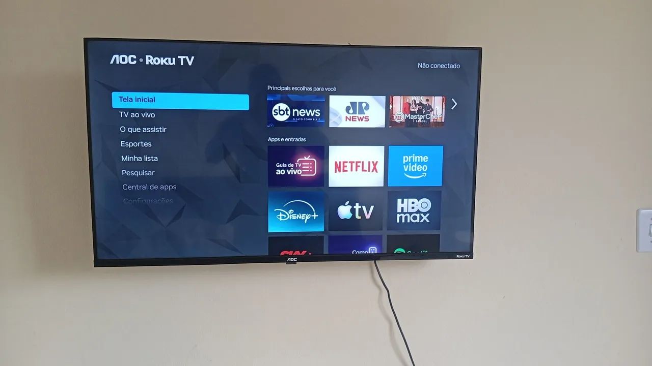 Tv com 3 meses de uso, 40 polegadas